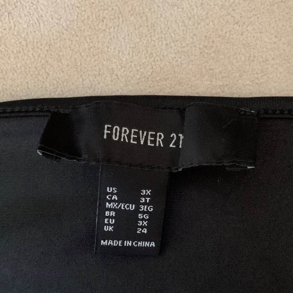 Forever21 plus size rhinestone-trim bodysuit - Picture 3 of 3
